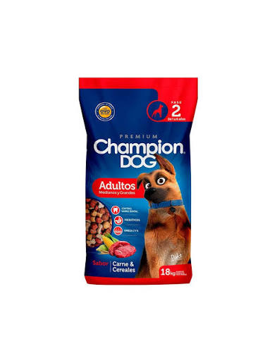 Champión Adulto carne cerial 18 kilos